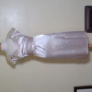 Stop Staring satiny cream dress Size M